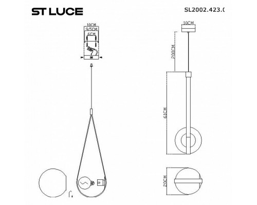 Подвесной светильник ST-Luce Moonbag SL2002.423.01