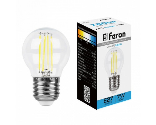 Лампа светодиодная Feron LB-52 E27 7Вт 6400K 38222