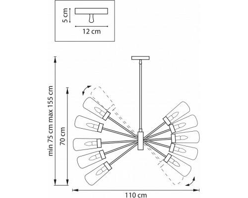 Люстра на штанге Lightstar Crotone 690103