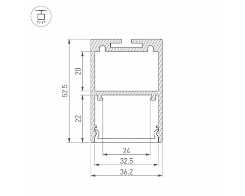 Профиль Arlight ARH-LINE-3750A-2000 ANOD 019615