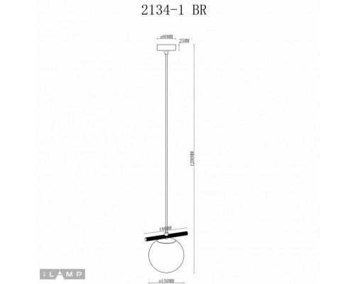 Подвесной светильник iLamp Golden 2134-1 BR