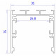 Короб накладной Ambrella Light Profile System GP GP2550BK