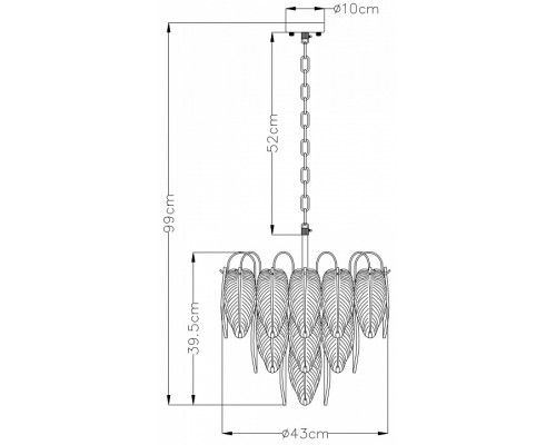 Подвесная люстра Arte Lamp Evie A4052LM-6SG