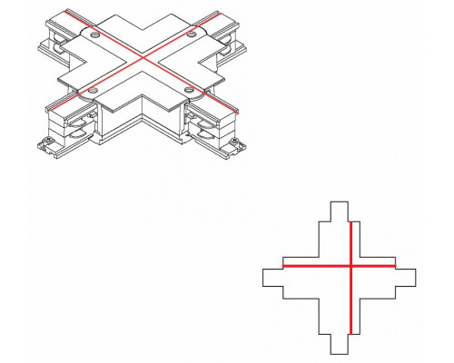 Соединитель X-образный для треков Nowodvorski Ctls Power 8678