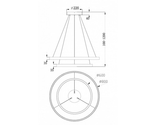 Подвесной светильник Maytoni Rim MOD058PL-L74W4K