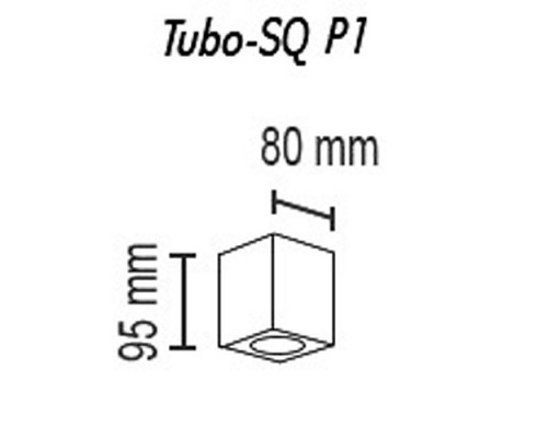 Накладной светильник TopDecor Tubo8 SQ Tubo8 SQ P1 27