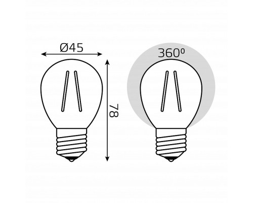 Лампа светодиодная Gauss Filament E27 13Вт 4100K 105802213