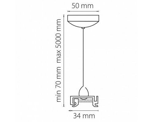 Подвес для трека Lightstar Barra 504197