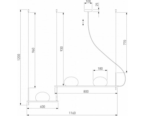 Подвесной светильник Eurosvet Stair 70145/3 черный