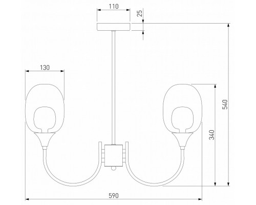 Люстра на штанге Eurosvet Spritz 70217/6 латунь