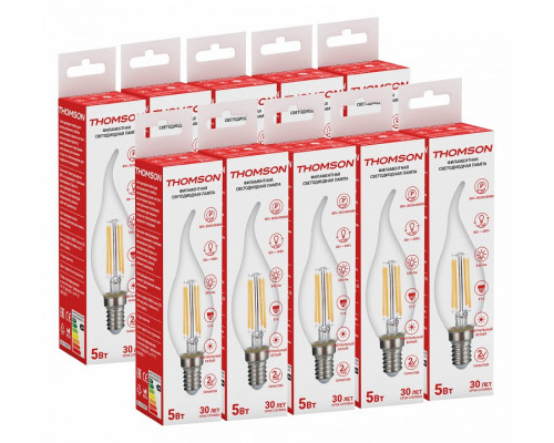 Лампа светодиодная Thomson Filament TAIL Candle E14 5Вт 4500K TH-B2074