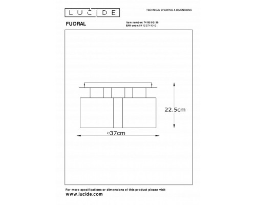 Накладной светильник Lucide Fudral 74115/03/30