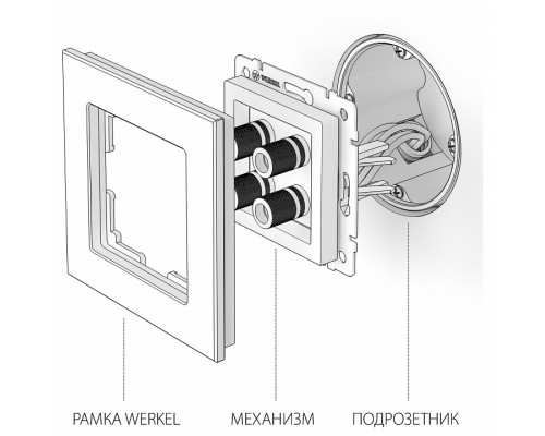 Розетка акустическая без рамки Werkel Белый a051376