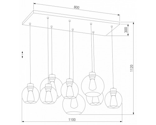 Подвесной светильник TK Lighting Cubus 4113 Cubus Graphite