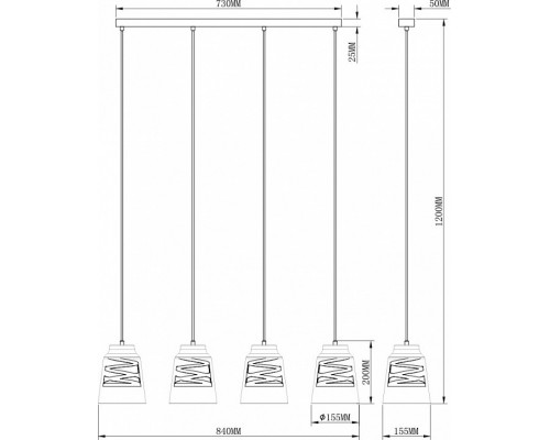 Подвесной светильник Moderli Albert V3011-4P