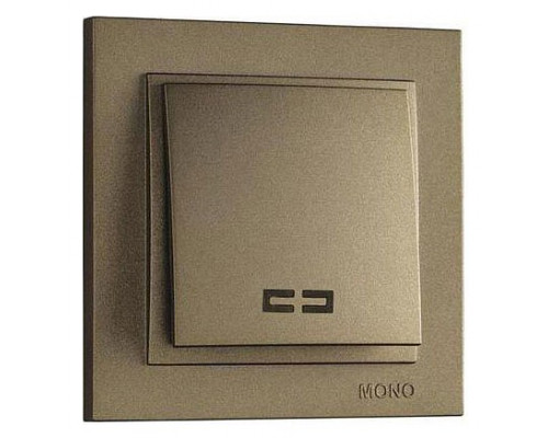 Выключатель одноклавишный с подсветкой Mono Electric Despina 102-232325-101