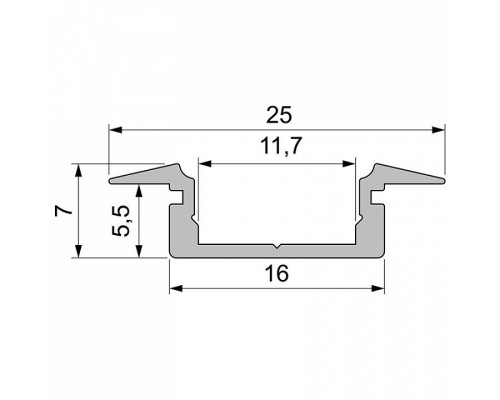 Профиль встраиваемый Deko-Light ET-01-10 975029