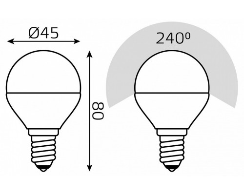Набор ламп светодиодных Gauss Basic E14 5.5Вт 4100K 10531252T