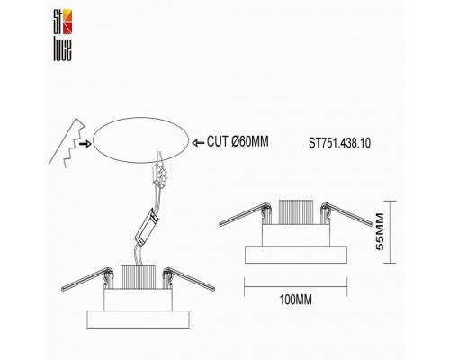 Встраиваемый светильник ST-Luce ST751 ST751.438.10