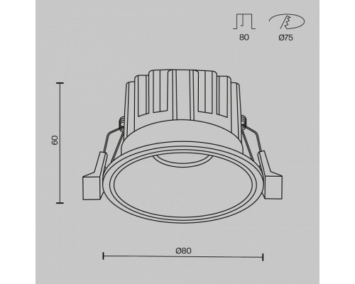 Встраиваемый светильник Maytoni Round DL058-12W-DTW-W