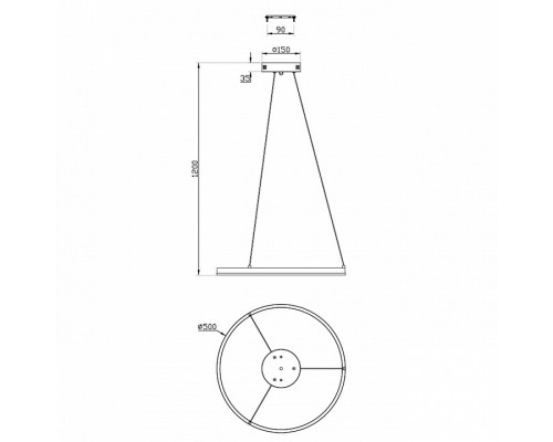 Подвесной светильник Escada Void 10254/1LED Silver APP