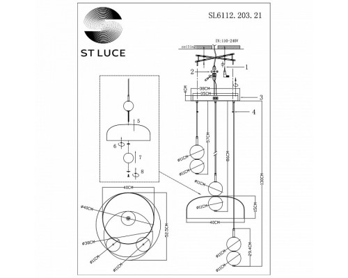 Подвесной светильник ST-Luce Ode SL6112.203.21