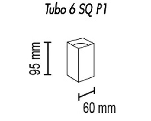 Накладной светильник TopDecor Tubo6 SQ Tubo6 SQ P1 26