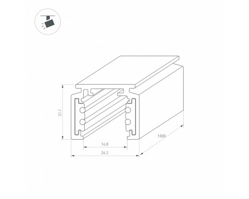 Трек накладной Arlight MAG-ORIENT 37309