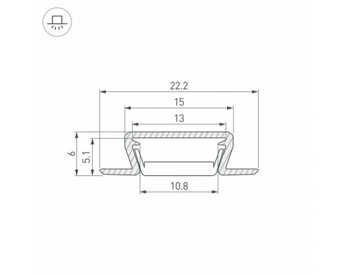 Профиль встраиваемый Arlight MIC 041824