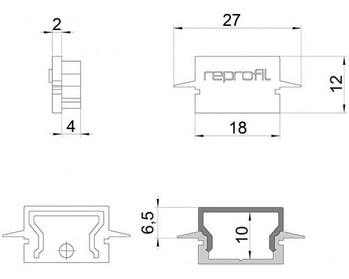 Набор из 10 заглушек для профиля Deko-Light H-ET-01-10 979050