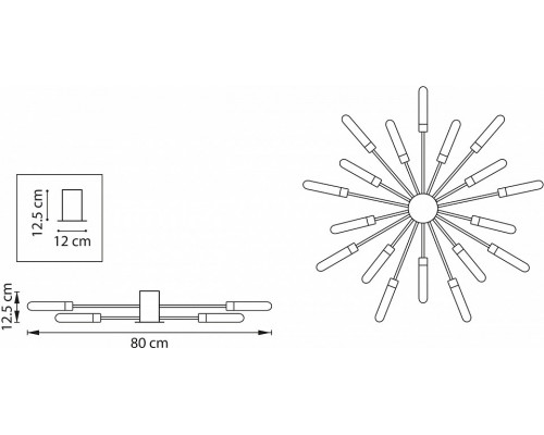 Потолочная люстра Lightstar Ragno 732183