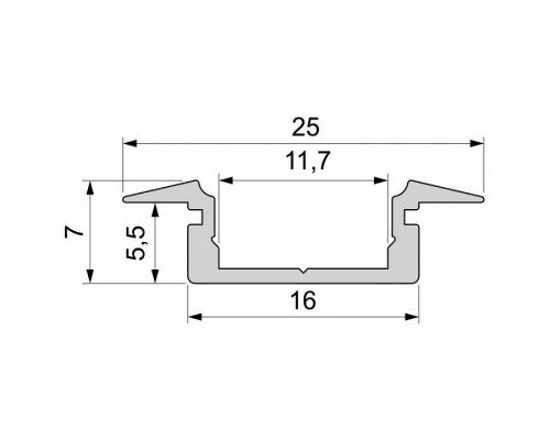 Профиль встраиваемый Deko-Light ET-01-10 975028