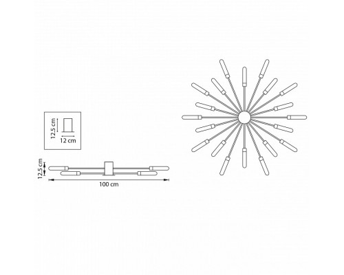 Потолочная люстра Lightstar Ragno 732207