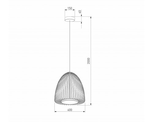 Подвесной светильник Eurosvet Comodita 40010/1 LED черный