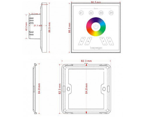 Контроллер-регулятор ЦТ и цвета RGB Deko-Light Rf 843021