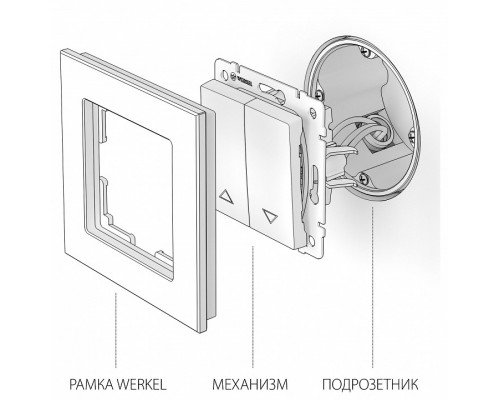 Выключатель для жалюзи Werkel белый W1124501 (белый)