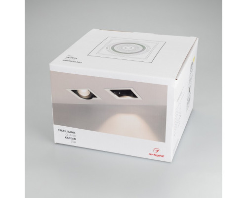 Встраиваемый светильник Arlight CL-KARDAN-S190x190-25W White6000 (WH-BK, 30 deg) 026500