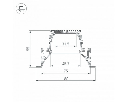 Профиль встраиваемый Arlight ARH-POWER 036357