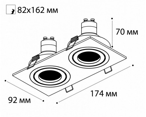 Встраиваемый светильник Italline SAG203-4 SAG203-4 black/black