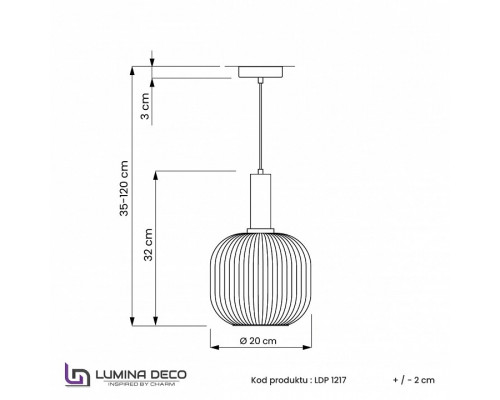 Подвесной светильник LUMINA DECO Gato LDP 1217-1 WT+BK