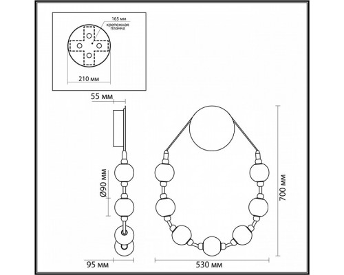 Бра Odeon Light Crystal 5007/25WL