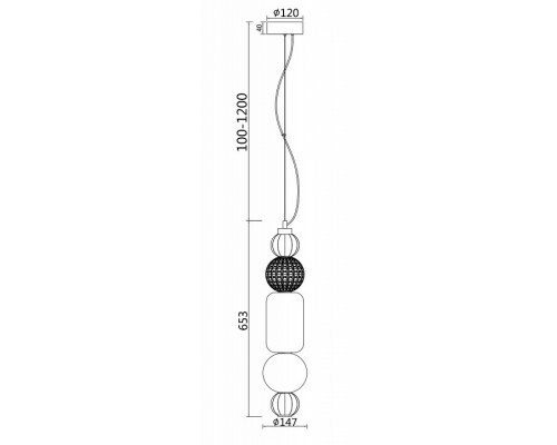 Подвесной светильник Maytoni Collar P069PL-L35CH3K