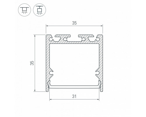 Профиль накладной Arlight SL-LINE 036253