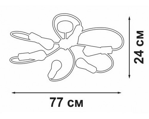 Потолочная люстра Vitaluce V3076 V3076-1/6PL