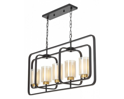 Подвесная люстра LUMINA DECO Indivia LDP 1238-5 BK+MD