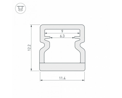 Профиль накладной Arlight WPH 023302(1)