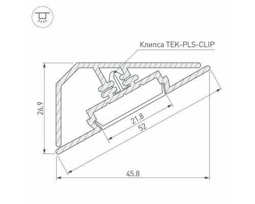 Профиль Arlight KLUS-LOCK-FM-BASE-2000 ANOD 020909