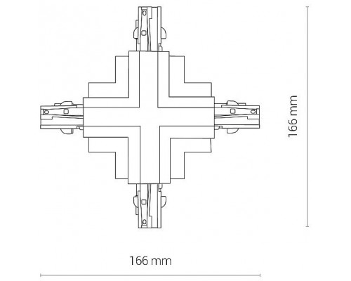 Соединитель X-образный для треков Nowodvorski Ctls Power 8678