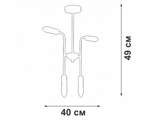 Люстра на штанге Vitaluce V3022 V3022-1/4PL