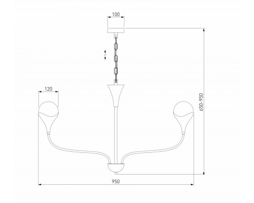 Подвесная люстра Eurosvet Calyx 60169/8 никель